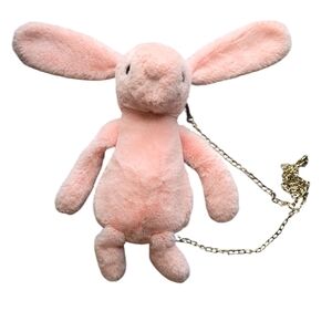 Cute Pink Plush Bunny Crossbody Bag